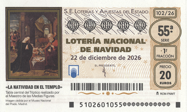Décimos de Lotería Nacional para el Sorteo Extraordinario de Navidad 2026